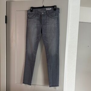Ag Adriano Goldschmied Women's Cropped Jeans in Gray